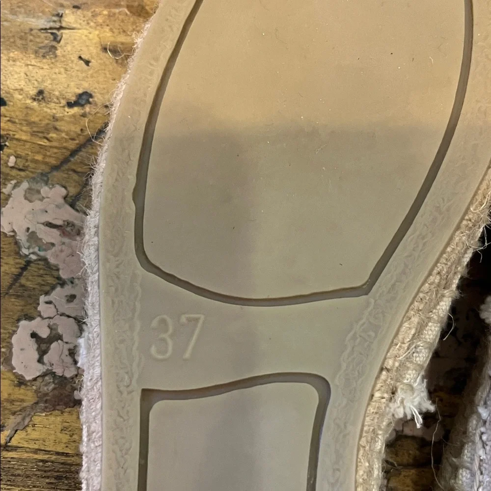 Castaner Cream and Tan Espadrille Flats